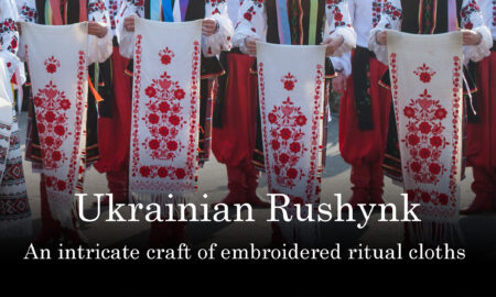 The intricate Ukrainian craft of embroidered ritual cloths